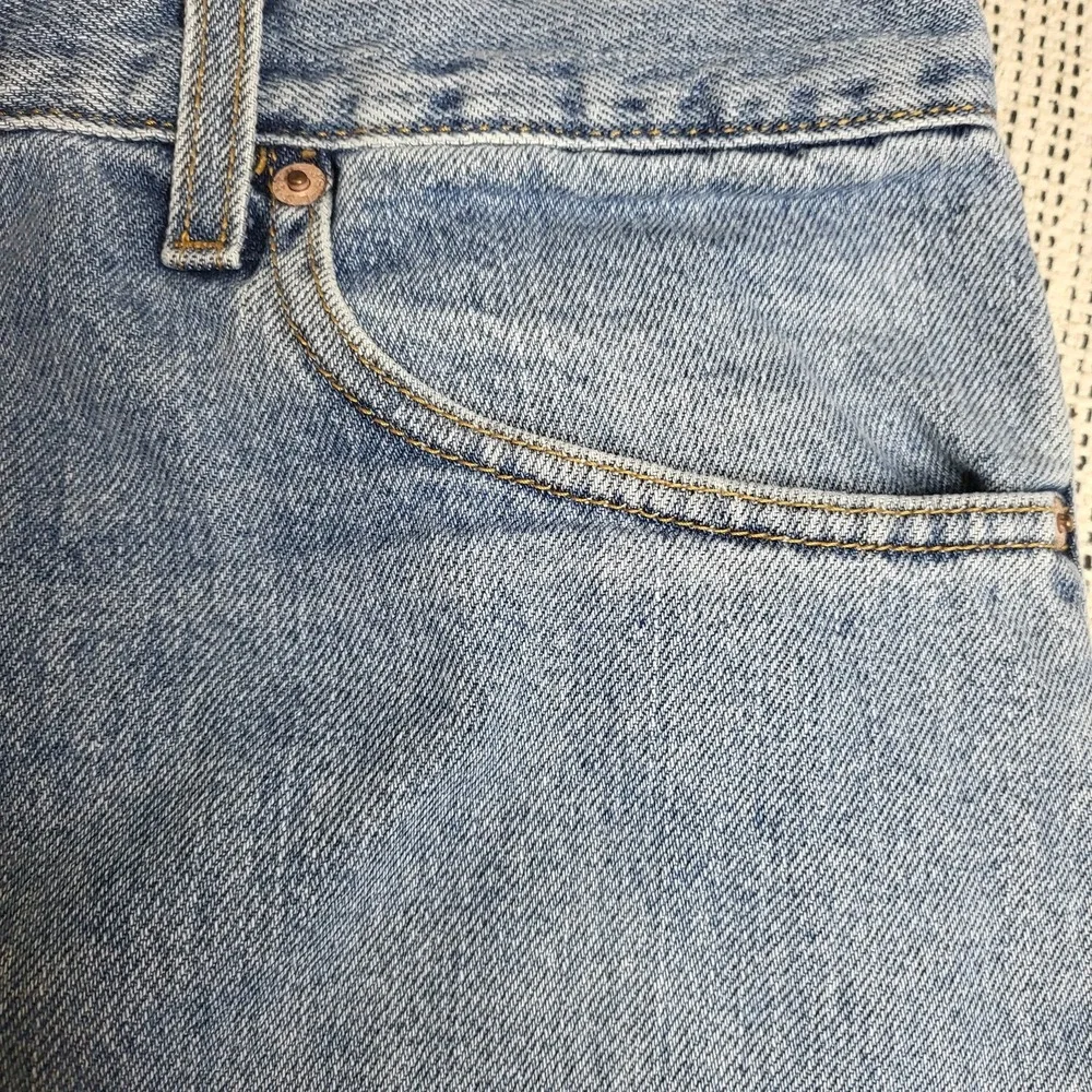 Levis 517 Jeans Mens‎ 38x32 Blue Denim Boot Cut Zip Fly Distressed Hem USA
